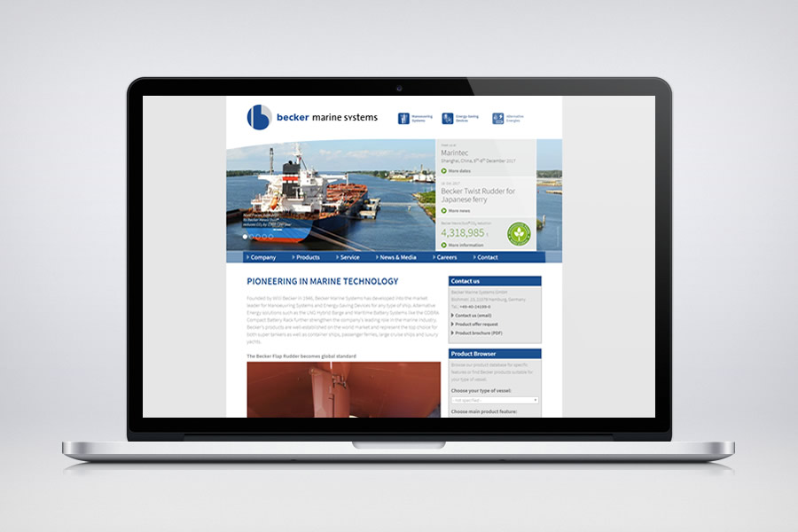 Becker Marine Systems - Responsive Contao Website