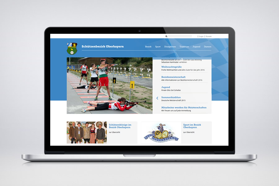 Schützenbezirk Oberbayern - Contao Website
