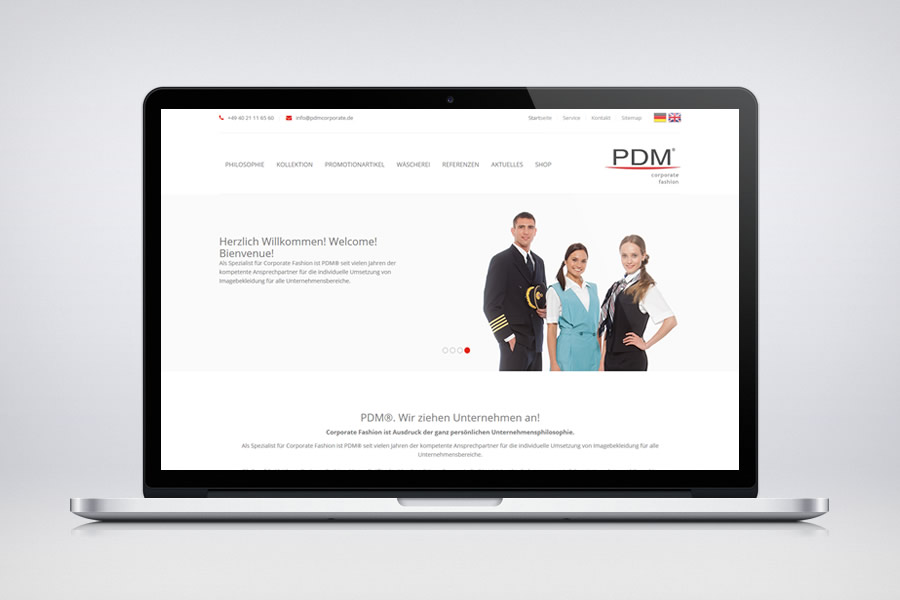 PDM Corporate Fashion - Contao Website
