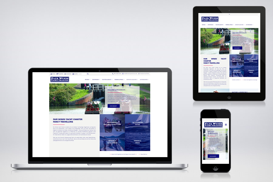 Fair Winds Yacht Charter - Responsive Contao Website