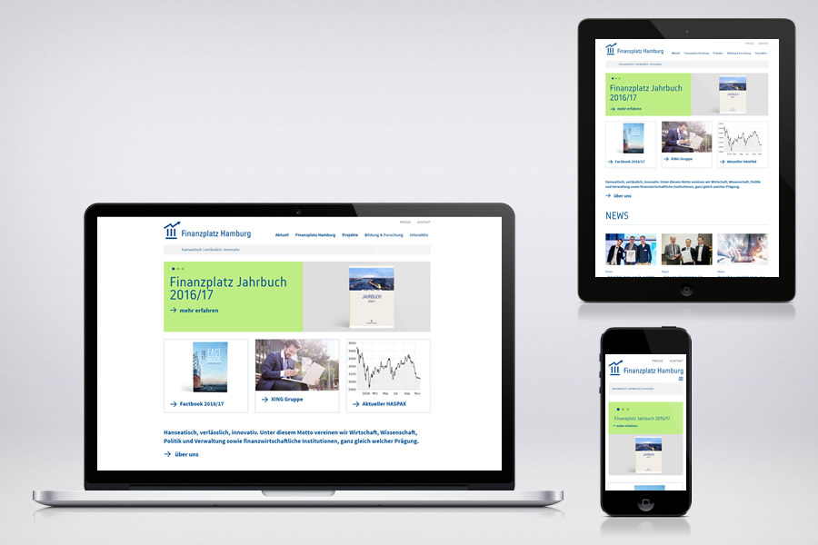 Finanzplatz Hamburg - Responsive Contao Website