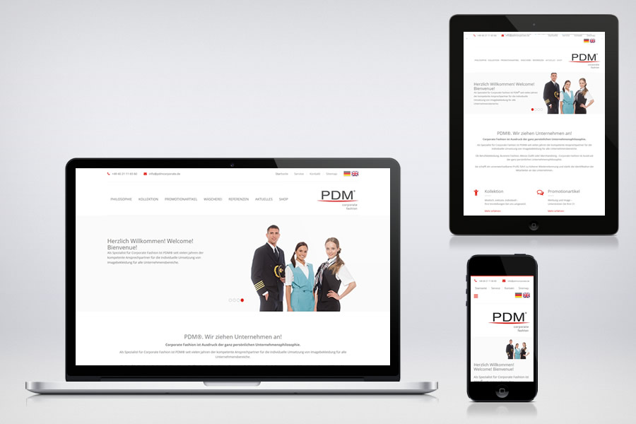 PDM Corporate Fashion - Contao Website
