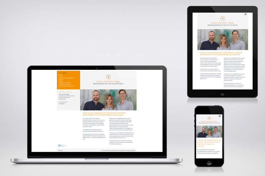 Praxisgemeinschaft für Psychotherapie - Responsive Contao Website